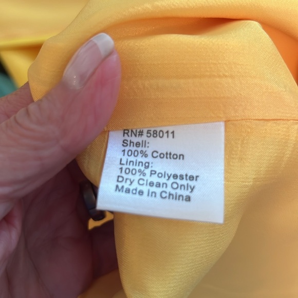 David Meister Yellow Lined Sleeveless Dress-Size 8 - Picture 4 of 5